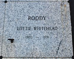 Lottie Floella <I>Whitehead</I> Roddy 