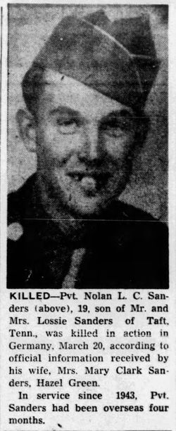 PVT Nolan L.C. Sanders 