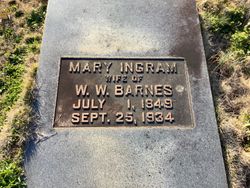 Mary <I>Ingram</I> Barnes 