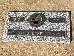 Cleotta Ethel <I>Stoumbaugh</I> Clark 