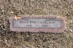 Minnie Rebecca <I>Vilhauer</I> Hillman 