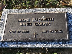 Irene Elizabeth <I>Rines</I> Carper 