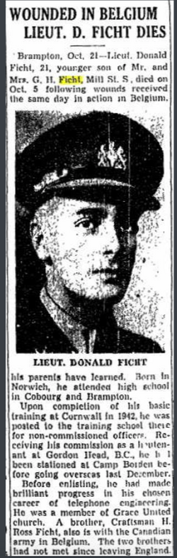 Lieutenant Donald Francis Ficht 