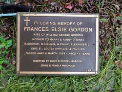 Frances Elsie <I>Soffe</I> Gordon 