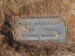 Alice <I>Gustafson</I> Anderson 