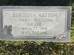 Berthina <I>Jones</I> Abston 