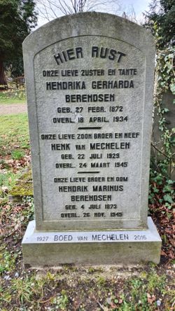 Hendrika Gerharda <I>Berendsen</I> van Mechelen 