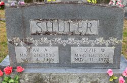 Elizabeth “Lizzie” <I>Wilson</I> Shuler 