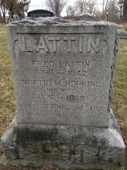 Annett M. “Nettie” <I>Hopkins</I> Lattin 