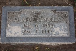 Mary Frances <I>Sproles</I> Sproles 