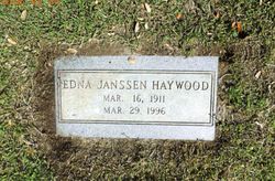 Edna Anna <I>Janssen</I> Haywood 