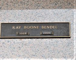 Ray <I>Boone</I> Bendel 