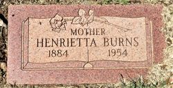 Henrietta <I>Hollis</I> Burns 