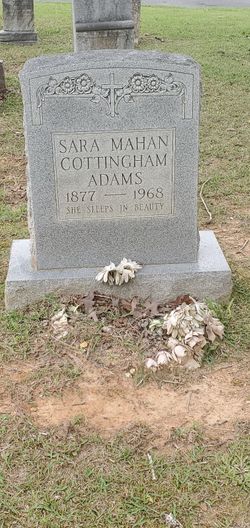 Sara <I>Mahan Cottingham</I> Adams 