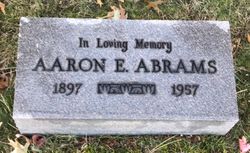 Aaron E <I>Abrams</I> Abrahams 