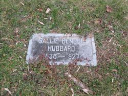 Sarah Jane “Sallie” <I>Bender</I> Hubbard 