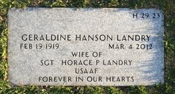 Geraldine <I>Hanson</I> Landry 