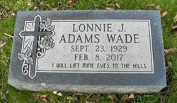 Mrs Lonnie B. <I>Jasper</I> Adams-Wade 