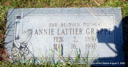 Annie Louise <I>Lattier</I> Grappe 