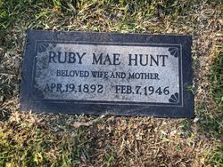 Ruby Mae <I>Adams</I> Hunt 