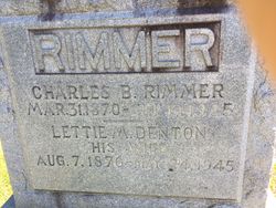 Lettie M. <I>Denton</I> Rimmer 