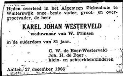 Karel Johan Westerveld 