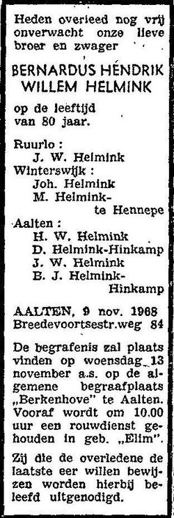 Bernardus Hendrik Willem Helmink 