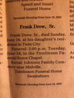 Frank Drew Sr.
