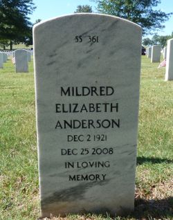 Mildred E. <I>Whitaker</I> Anderson 
