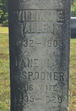 Jane H <I>Spooner</I> Allen 