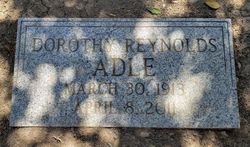 Dorothy Gertrude <I>Reynolds</I> Adle 