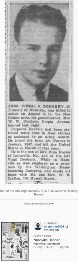 Corp Virgil Holland Dockery Jr.