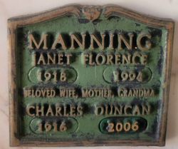 Janet Florence <I>Thompson</I> Manning 