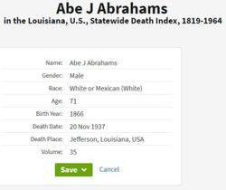 Abe Joseph Abrahams Sr.