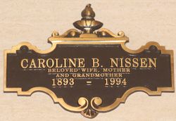 Caroline Barbara <I>Edmonds</I> Nissen 