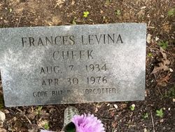 Frances Levina <I>Strunk</I> Cheek 