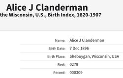 Alice Janette <I>Clanderman</I> Curtis 