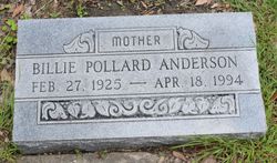 Billie <I>Pollard</I> Anderson 