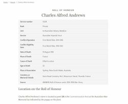 Pvt Charles Alfred Andrews 