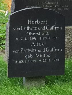 Alice <I>Minlos</I> von Prittwitz und Gaffron 