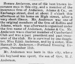 Horace A Anderson 
