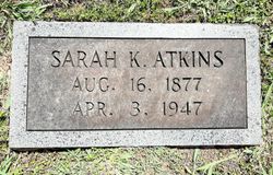 Sarah Katherine <I>Clemmons</I> Atkins 