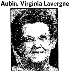Virginia <I>Lavergne</I> Aubin 