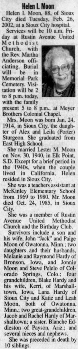 Helen Irene <I>Sturgeon</I> Moon 