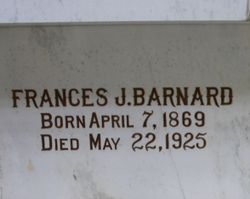 Frances J “frank” <I>Garrett</I> Barnard 