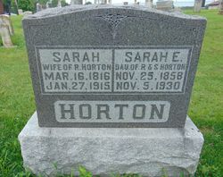 Sarah <I>Newman</I> Horton 