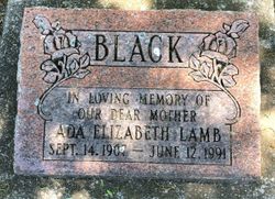Ada Elizabeth <I>Lamb</I> Black 