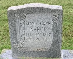 Bessie Mae <I>Gwyn</I> Nance 