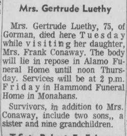 Gertrude Edna <I>James</I> Luethy 