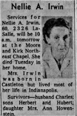 Nellie Agnes <I>Kimberlin</I> Irwin 